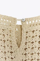 COMBINED CROCHET KNIT T-SHIRT X FANGLU LIN
