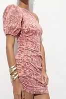 ROBE ASYMÉTRIQUE EN JACQUARD