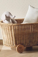PANIER CHARIOT ENFANT ROTIN