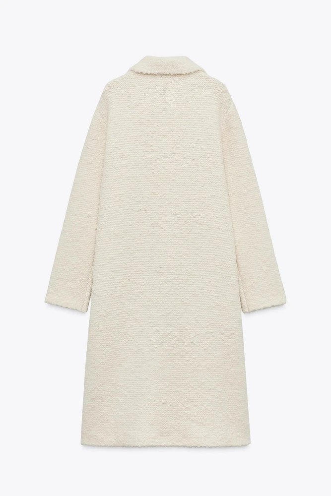 WOOL BLEND KNIT COAT