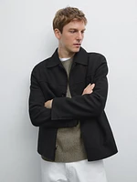 Double-layer wool jacket