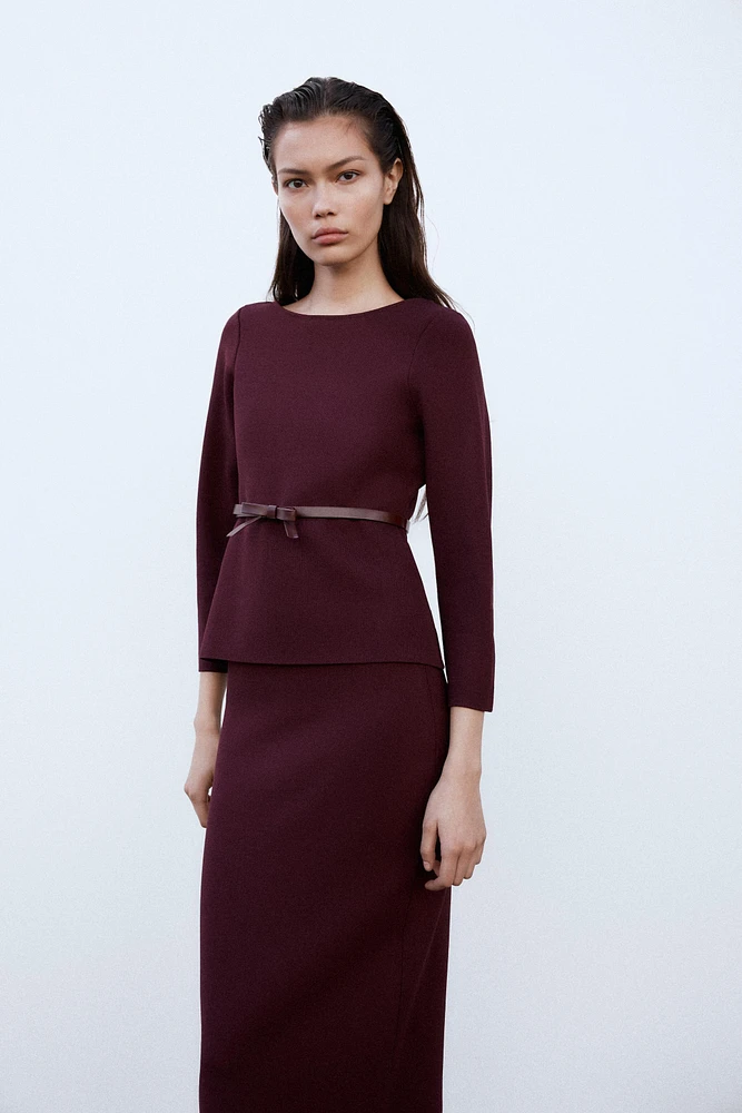 BASIC KNIT MIDI SKIRT