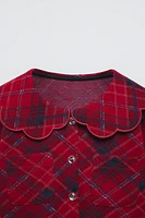 ARGYLE PETER PAN COLLAR CARDIGAN