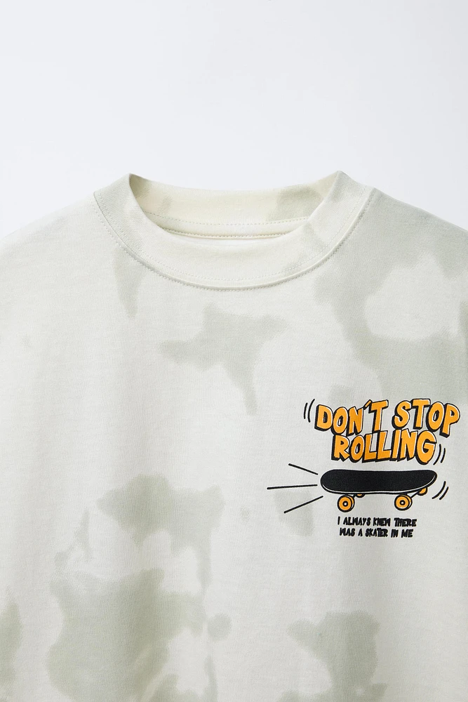 T-SHIRT TIE DYE IMPRIMÉ SKATER