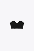 RIBBED STRAPLESS TOP