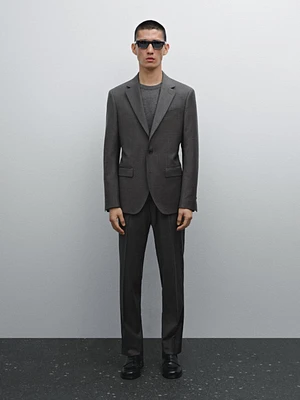 Veste de costume à carreaux 100 % laine