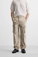 POCKET DENIM CARGO PANTS