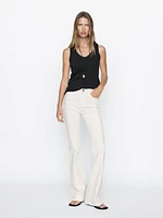 Jean taille haute skinny flare
