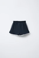 VARSITY PRINTED PLUSH SHORTS