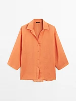 Chemisier ramie oversize