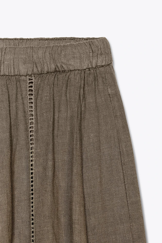 PANTALON LARGE 100 % LIN COLLECTION ZW