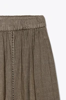 PANTALON LARGE 100 % LIN COLLECTION ZW