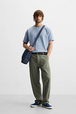 STRIPED JACQUARD T-SHIRT
