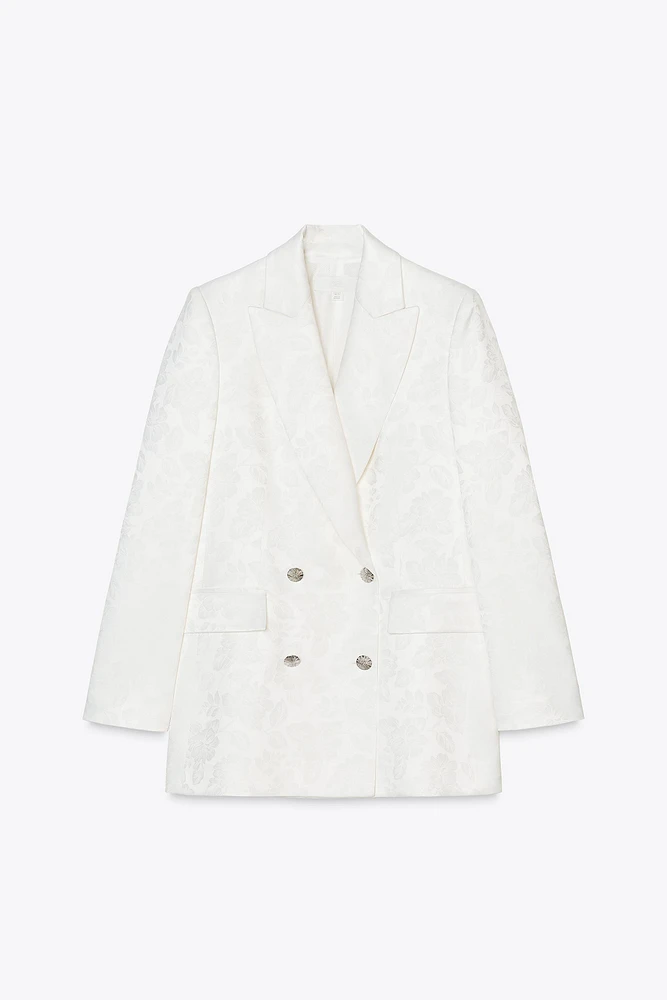 DOUBLE BREASTED JACQUARD BLAZER