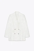 DOUBLE BREASTED JACQUARD BLAZER