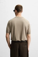 T-SHIRT REGULAR FIT EN MAILLE