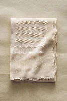 CHILDREN'S OPENWORK COTTON BLANKET