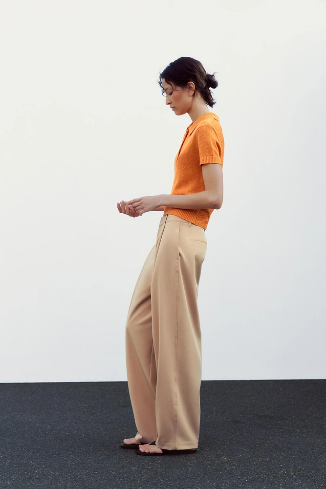PANTALON À PLIS