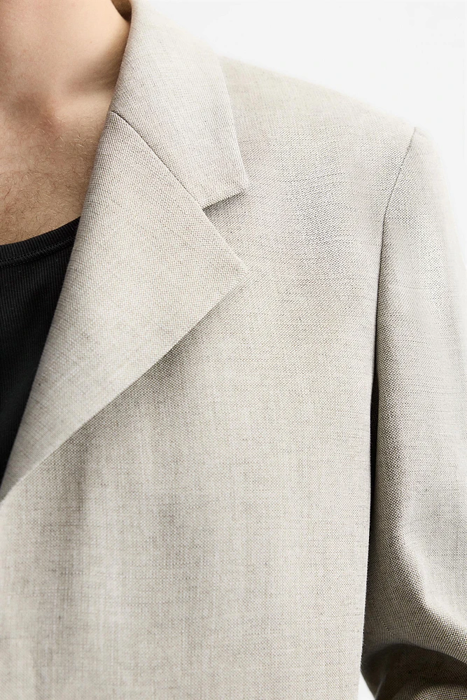 VESTE DE COSTUME STRUCTURÉE AVEC LIN