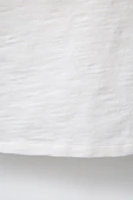 T-SHIRT COL TUNISIEN TEXTURE COMBINÉE