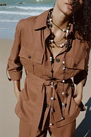 LINEN SAFARI SHIRT