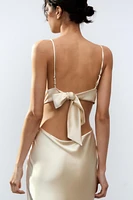 SATIN WRAP DRESS