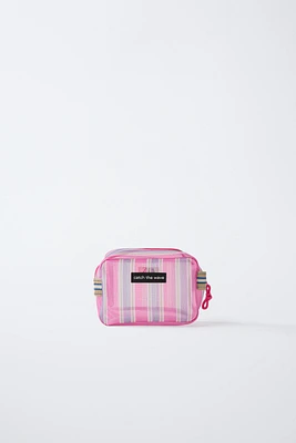 STRIPED COSMETICS BAG