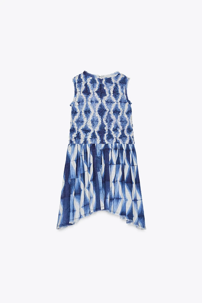 PRINTED ELASTIC DRESS X FANGLU LIN