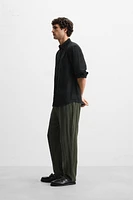 STRIPED TEXTURED PANTS