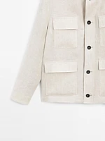 Total look linen overshirt