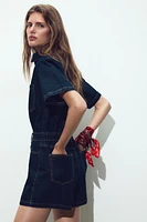 Z1975 SHORT SLEEVE DENIM JUMPSUIT