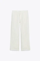PANTALON 100 % LIN AVEC ENTRE-DEUX ZW COLLECTION