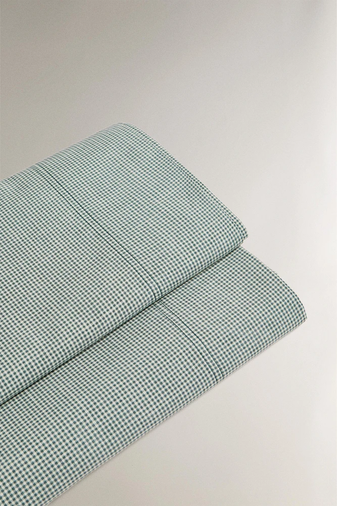 CHILDREN’S GINGHAM FLAT SHEET