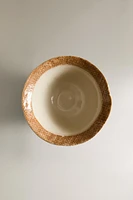 CHECK CERAMIC BOWL WITH EDGE