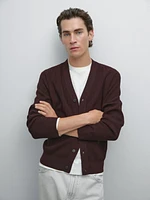 Cardigan texturé 100 % coton