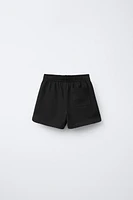 PALM TREE EMBROIDERY SHORTS