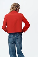 BLAZER WITH SHOULDER PADS