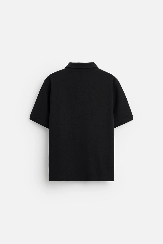 BASIC TEXTURED POLO SHIRT