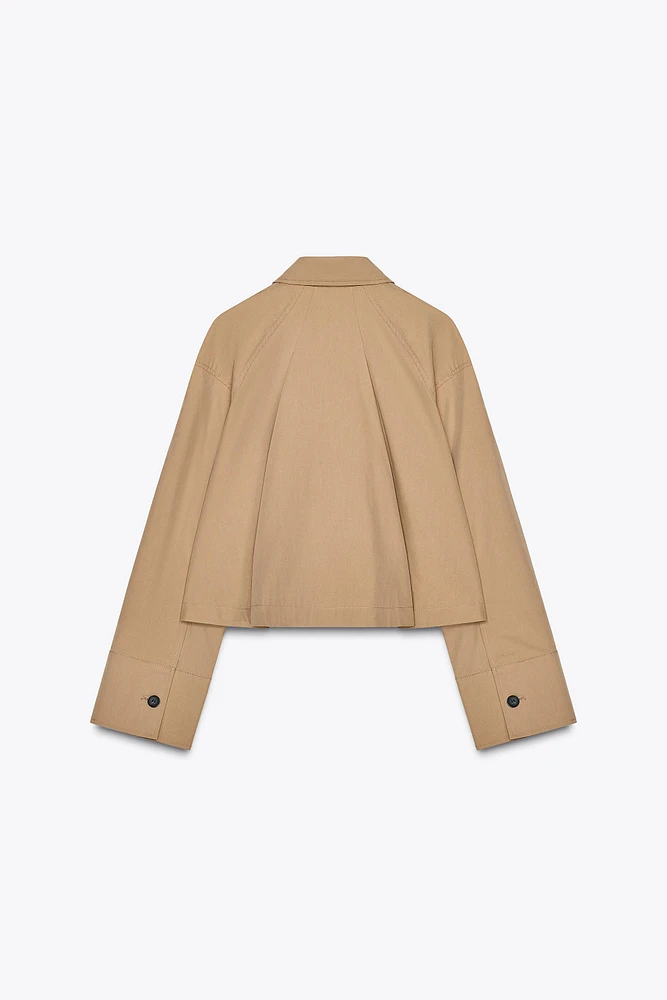 SHORT CAPE TRENCH COAT
