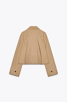 SHORT CAPE TRENCH COAT