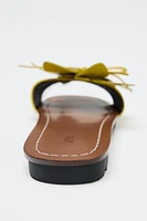 LEATHER FLORAL SANDALS