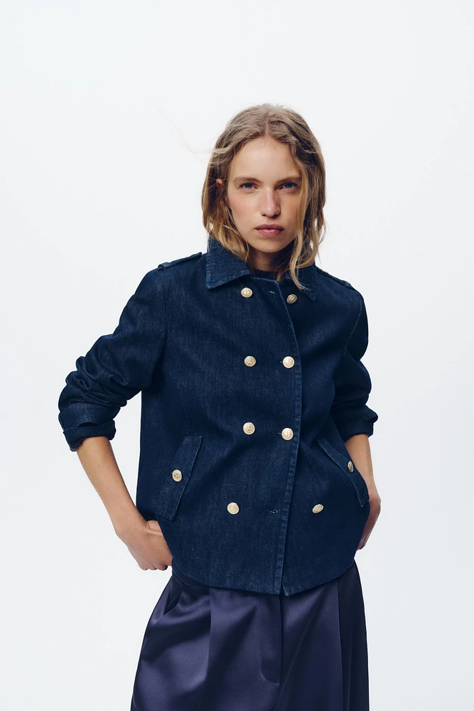 DOUBLE-BREASTED DENIM JACKET