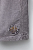 PLUSH SHORTS WITH EMBROIDERED LABEL
