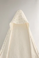 SERVIETTE DE BAIN CAPUCHE BÉBÉ MINIFLEUR