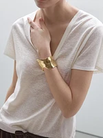 100% linen V-neck T-shirt