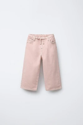 PANTALON EN SERGÉ À COUPE LARGE