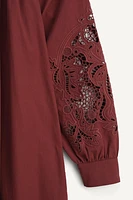 ROBE EN POPELINE BRODÉE ÉDITION LIMITÉE