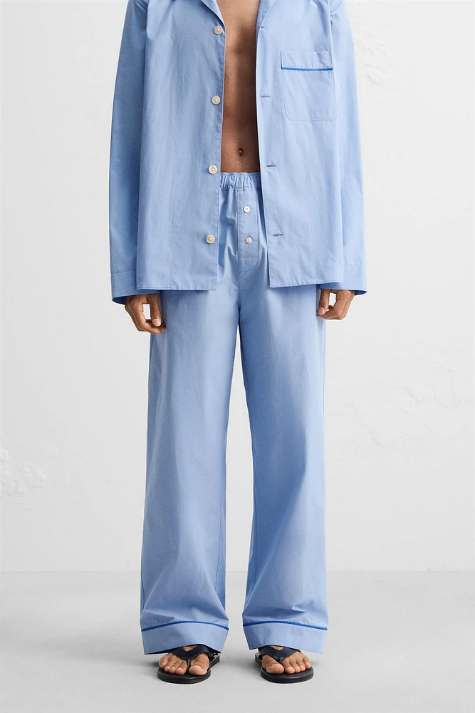 PANTALON DE PYJAMA CONTRASTÉ