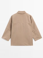 Veste avec poches coton fantaisie