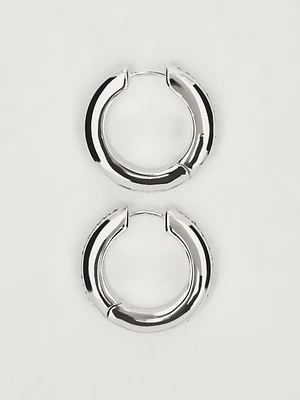 Boucles d’oreilles anneaux à brillants